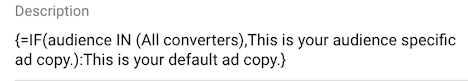 AdWords Audience IF Function