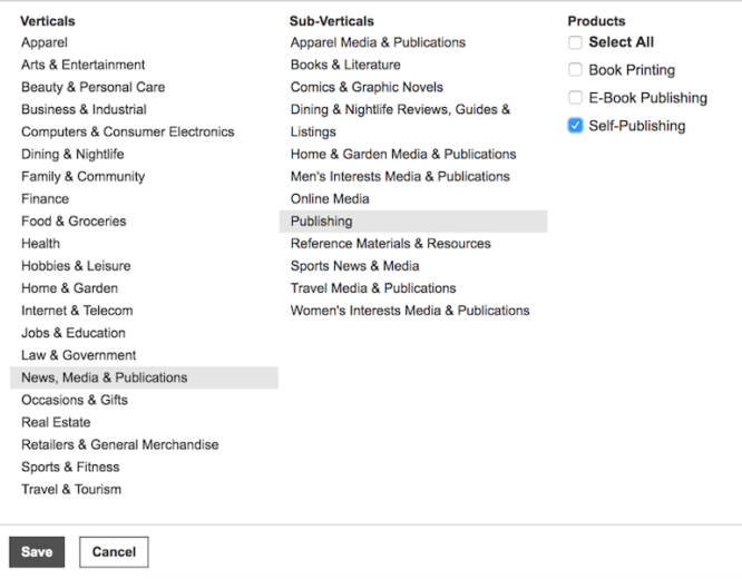 Campaign Planner product selection