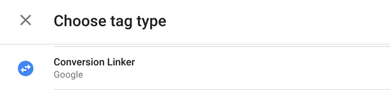 Google conversion linker tag