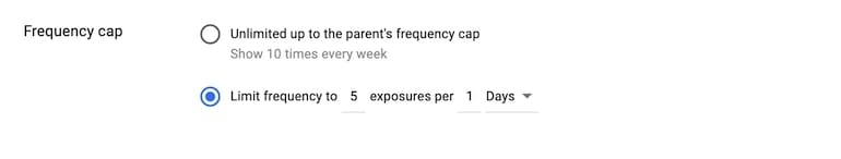 Display and Video 360 Programmatic Frequency Capping