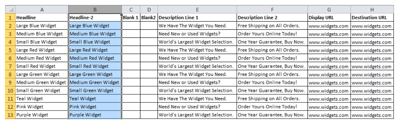 Image of URLs in excel