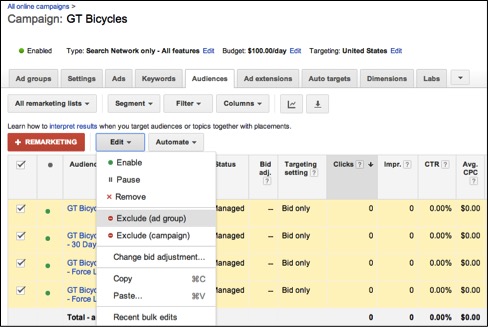 Image of AdWords interface