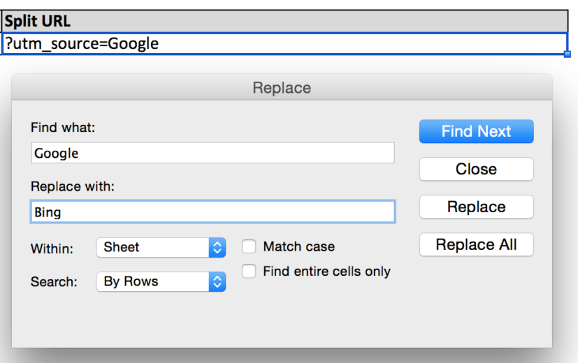 Image of find and replace