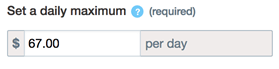 Set a daily maximum with automatic bidding