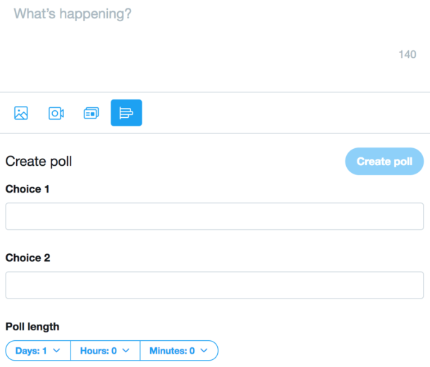 Creating a poll