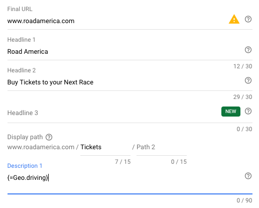 Google Ads Interface