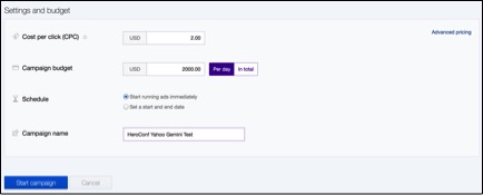 Image of settings and budget