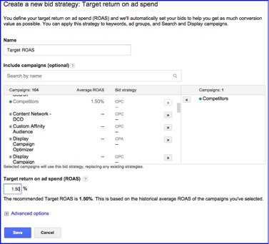 Image of target ROAS strategy