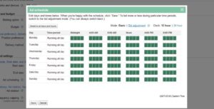 ad scheduling settings