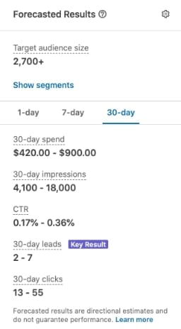 audience reach metrics linkedin