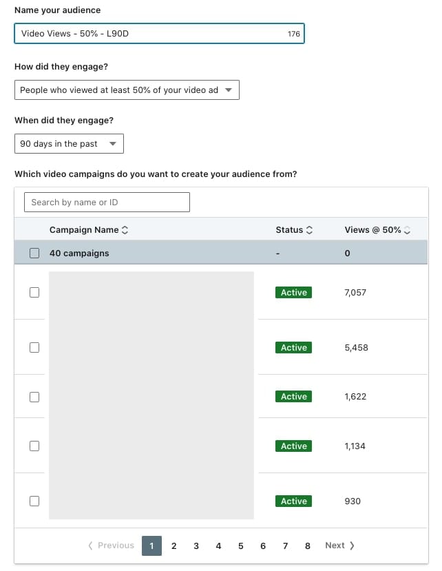 engagement retargeting audience linkedin ads