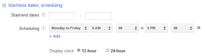 call settings in adwords