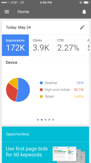 Image of AdWords app