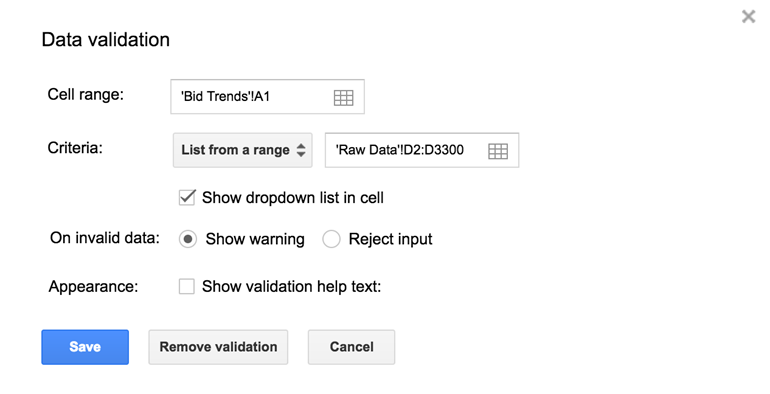 Data validation