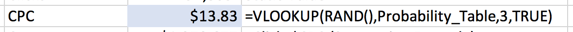 =VLOOKUP(RAND(),Probability_Table,3,TRUE)