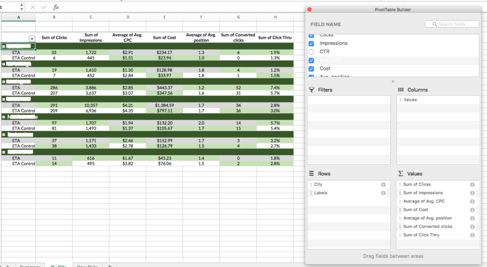 Image of Excel data