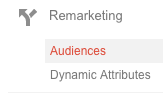 Image of remarketing label in analytics