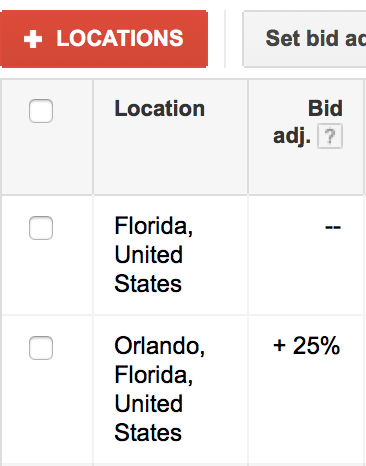 Google bid modifiers 1