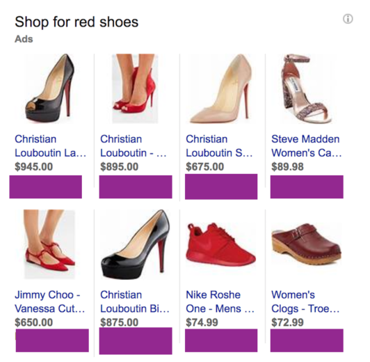 Shop for red shoes