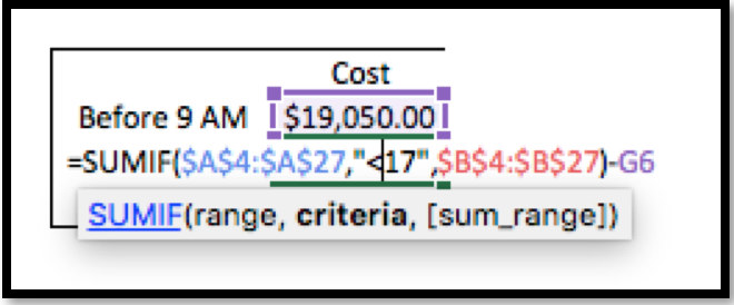 time of day excel 7