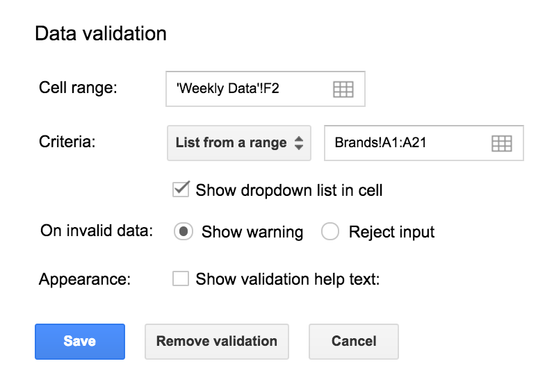 Further data validation