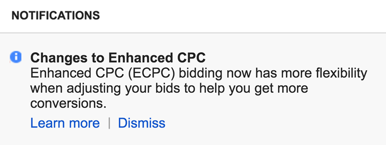 Changes to Enhanced CPC