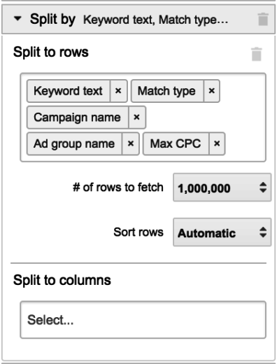 Supermetrics filter