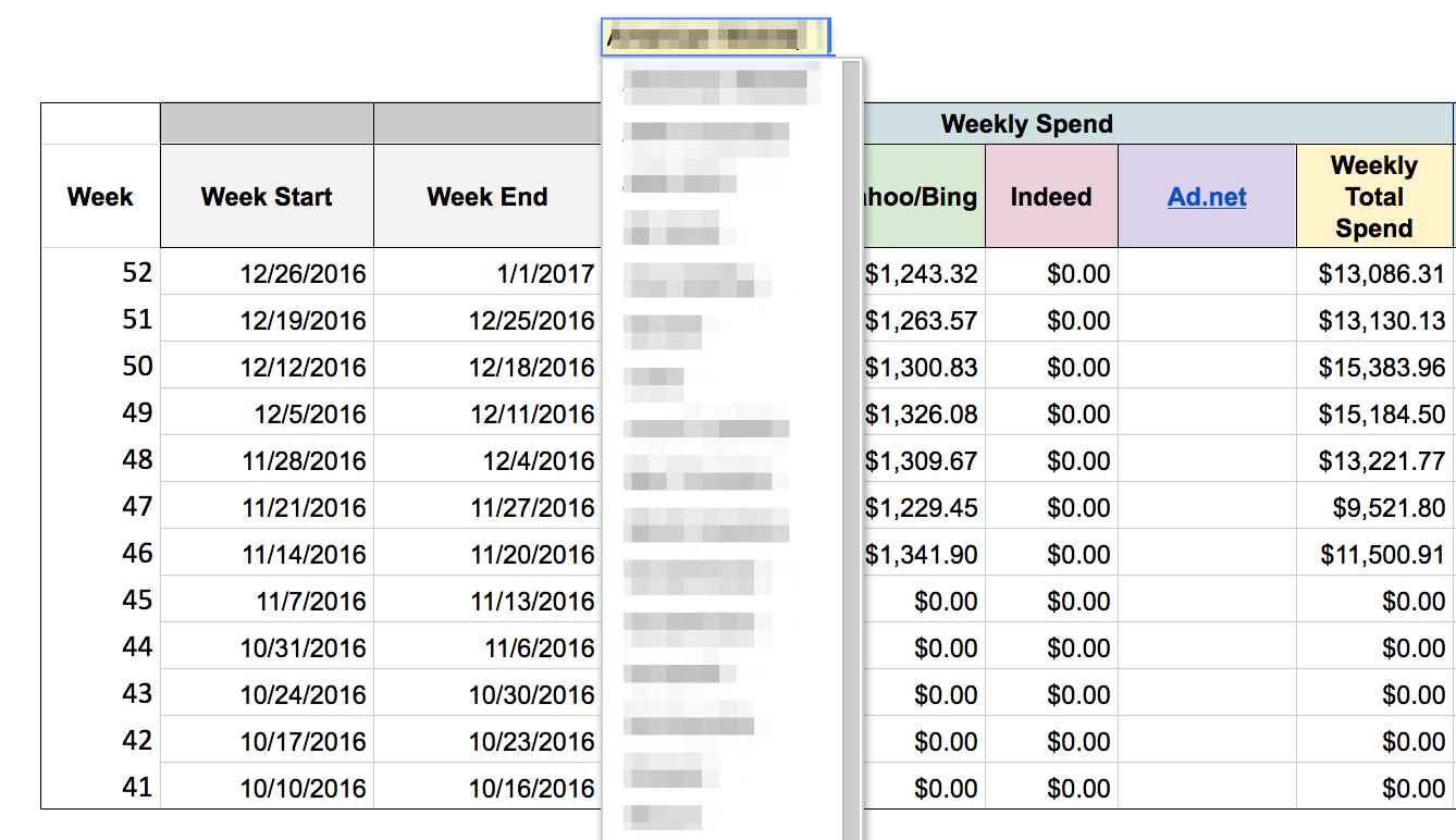 Data validation in Excel