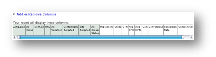 Default report columns, including conversions!