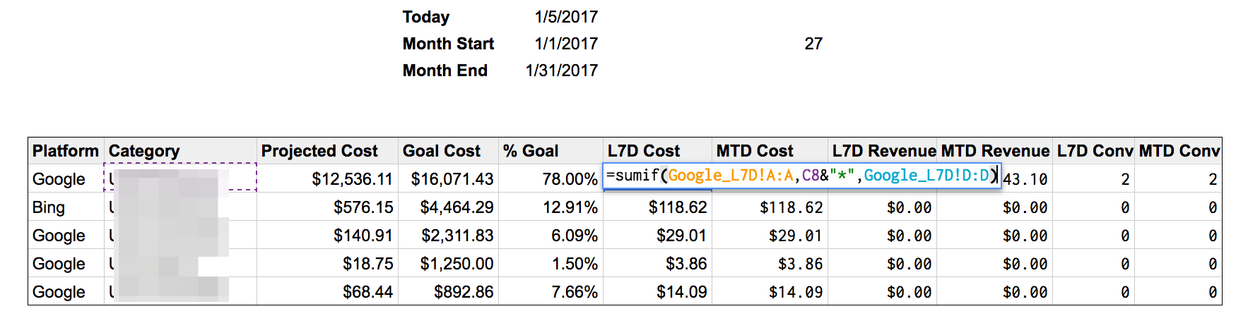 Use formulas to create your dashboard