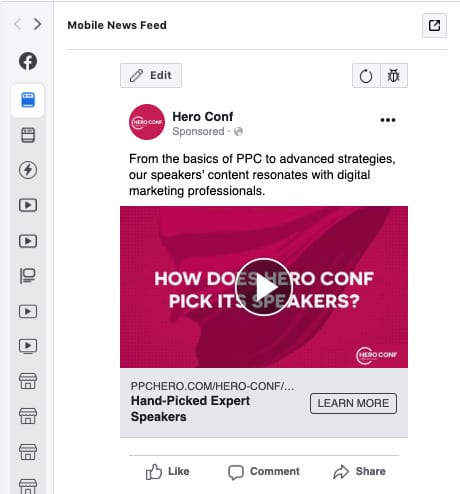 facebook ad preview