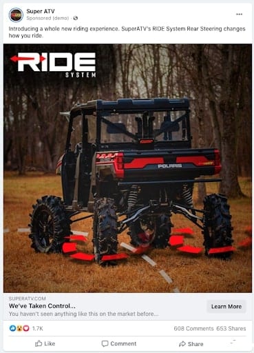 super atv facebook ad