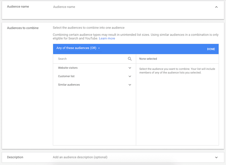 custom combination setup